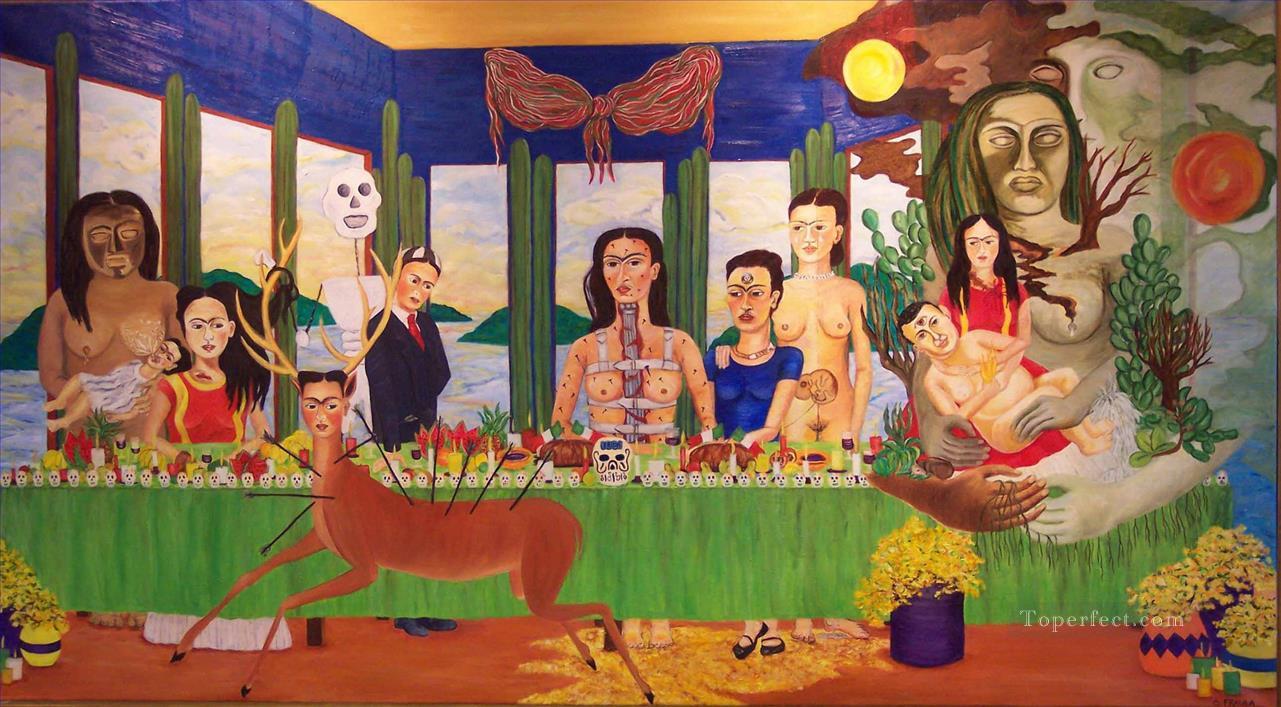 Frida Kahlo La Cène fantaisie Peintures à l'huile